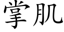 掌肌 (楷體矢量字庫)