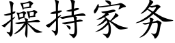 操持家务 (楷体矢量字库)