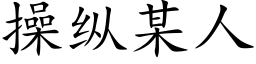 操縱某人 (楷體矢量字庫)