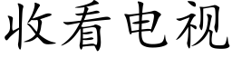 收看電視 (楷體矢量字庫)