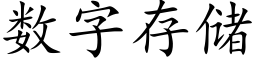 數字存儲 (楷體矢量字庫)