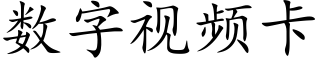 數字視頻卡 (楷體矢量字庫)