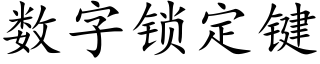 数字锁定键 (楷体矢量字库)