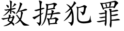 数据犯罪 (楷体矢量字库)