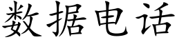 數據電話 (楷體矢量字庫)