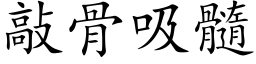 敲骨吸髓 (楷體矢量字庫)