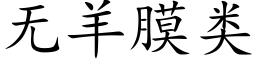 无羊膜类 (楷体矢量字库)