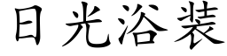 日光浴装 (楷体矢量字库)