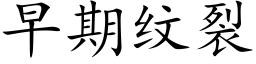 早期纹裂 (楷体矢量字库)