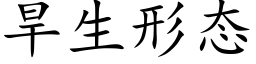 旱生形态 (楷体矢量字库)