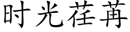 时光荏苒 (楷体矢量字库)