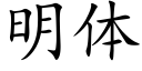 明体 (楷体矢量字库)