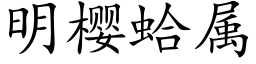 明樱蛤属 (楷体矢量字库)