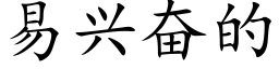 易興奮的 (楷體矢量字庫)