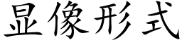 顯像形式 (楷體矢量字庫)