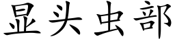 顯頭蟲部 (楷體矢量字庫)