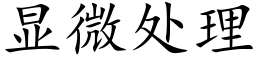 顯微處理 (楷體矢量字庫)