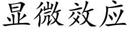 顯微效應 (楷體矢量字庫)