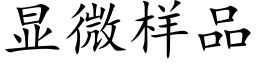 显微样品 (楷体矢量字库)