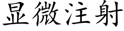 显微注射 (楷体矢量字库)