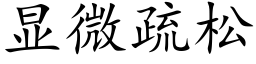 顯微疏松 (楷體矢量字庫)