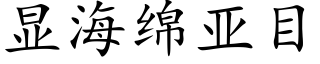 顯海綿亞目 (楷體矢量字庫)