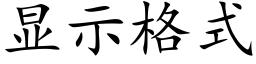 顯示格式 (楷體矢量字庫)