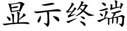 顯示終端 (楷體矢量字庫)