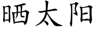 晒太阳 (楷体矢量字库)