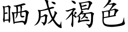 曬成褐色 (楷體矢量字庫)