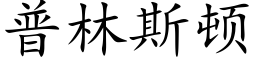 普林斯顿 (楷体矢量字库)