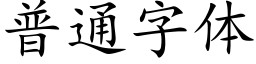 普通字體 (楷體矢量字庫)