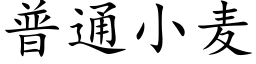 普通小麥 (楷體矢量字庫)