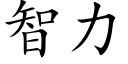 智力 (楷体矢量字库)