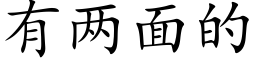 有兩面的 (楷體矢量字庫)