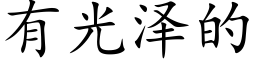 有光澤的 (楷體矢量字庫)