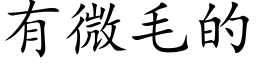 有微毛的 (楷體矢量字庫)