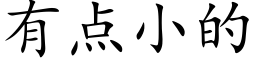 有點小的 (楷體矢量字庫)