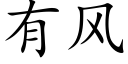 有风 (楷体矢量字库)