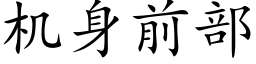 機身前部 (楷體矢量字庫)