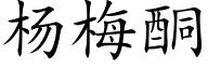 楊梅酮 (楷體矢量字庫)