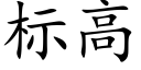 标高 (楷體矢量字庫)