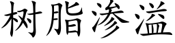 樹脂滲溢 (楷體矢量字庫)