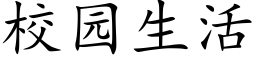 校园生活 (楷体矢量字库)