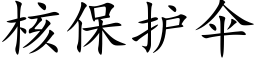 核保护伞 (楷体矢量字库)