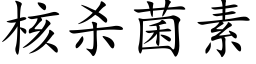 核杀菌素 (楷体矢量字库)