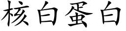 核白蛋白 (楷体矢量字库)