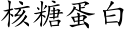 核糖蛋白 (楷體矢量字庫)