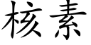 核素 (楷体矢量字库)