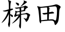 梯田 (楷体矢量字库)